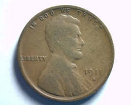 1911-S LINCOLN CENT PENNY VERY GOOD VG NICE ORIGINAL COIN BOBS COINS FAS... - $38.00