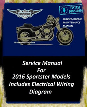 2016 Harley Davidson Sportster Models Workshop Service Repair Maintenanc... - $22.95
