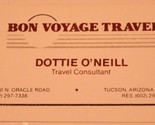 Bon Voyage Travel Agency Vintage Business Card Tucson Arizona bc7 - $3.95