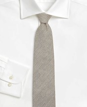 Ermenegildo Zegna Woven Linen/Silk Mix Tie, Size Regular, Color Beige - £117.33 GBP