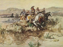 The Posse by Charles Marion Russell Western Giclee Art Print + Ships Free - £30.73 GBP+