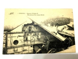 Antique WW1 Rare Postcard - Batterie Whilhem II at Knocke Belgium - Anti... - £23.19 GBP