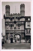 United Kingdom UK Postcard RPPC Canterbury Christ Church Gateway - $2.96