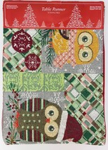Table Runner Christmas Tapestry Owls Elegant Luxury Holiday 13 X 72 Inches  - £52.04 GBP