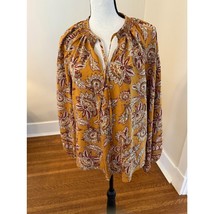 EVEREVE Britta Border Print Blouse NWT Size S - $29.69