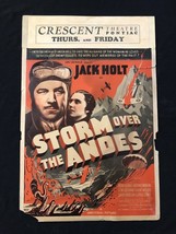 Storm Over The Andes Window Card 1935- Jack Holt - £153.29 GBP