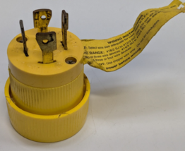 NOS Eagle 20A-125/250V Twist Lock Plug, NEMA L14-20P, Yellow - $13.85