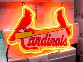 MLB St Louis Cardinals Baseball Beer Bar Neon Light Sign 10&quot; x 7&quot; - £158.70 GBP