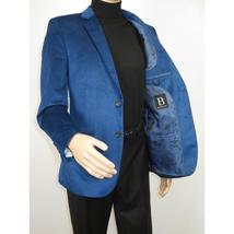 Men's Velvet Sports Coat Grammy Amy Award By BASSIRI , LEONARDI J1042 Royal Blue image 4