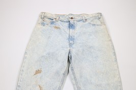 Deadstock Vtg 80s Levis 550 Orange Tab Mens 38x30 White Washed Relaxed Jeans USA - £118.66 GBP