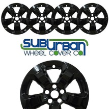 2017-2021 Jeep Compass Latitude # 7017GB 17&quot; 5 Spoke Gloss Black Wheel Skins SET - £82.61 GBP