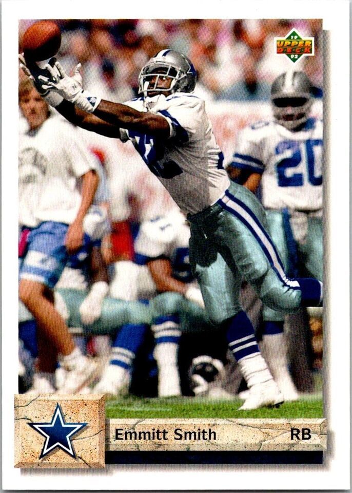 1992 Upper Deck #254 Emmitt Smith Dallas Cowboys Football Card HOF