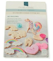 Unicorn Hearts and Rainbow Cookie Cutter Set Chicago Metallic NEW - £7.58 GBP