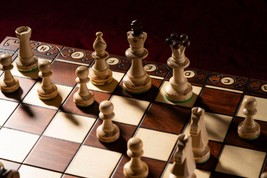 Traditional Folding Wooden Chess Sets, Chess Set &quot;SENATOR&quot;, Board Sizes ... - $145.00