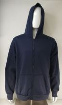 Full-Zip Hoodie Fleece Jacket Long Sleeve Sweatshirt Men Blue Small SKU ... - £17.30 GBP