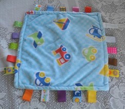 Taggies Bright Starts Baby Blue  cars Lovey Security Blanket Teether Boys fleece - $16.44