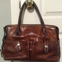 Dooney And Bourke Florentine Vachetta Leather East West Satchel Bag Brown - $173.25