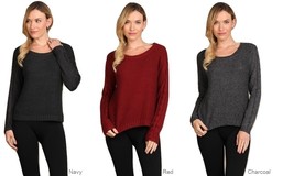 M-Rena Long Sleeve Cable Knit Sweater W/ Sleeve Detail - $20.00