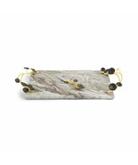 Michael Aram Stainless, Brass &amp; Marble Monet&#39;s Garden Cheese Board w/ Knife - $423.60 CAD