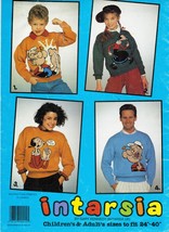 Child Adult Intarsia Popeye Pow Olive Sweater Knit Pattern 24-40 - $13.99