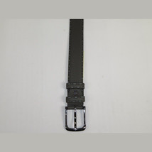 Men Genuine Leather Belt PIERO ROSSI Turkey Soft Full Grain Hand Stitch 301 Gray image 2