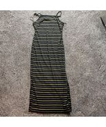 Say What ? Maxi Thin Strapped Dress (S) Small Black Yellow Dual Slit Bottom - €13,58 EUR