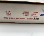 Spiral-O Wire White Color Bindings 19 Loop 1/4”- Used 190  Left in Box - $39.60