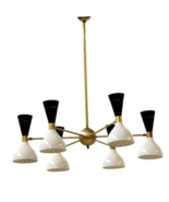 Mid-Century Modern Stilnovo Sputnik Ceiling Chandelier - 6 Arm Home Deco... - $564.25 CAD