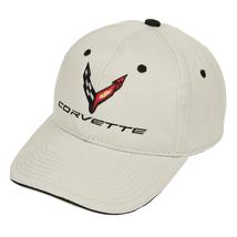 C8 Corvette Structured Contrast Light Gray Cotton Hat - £23.52 GBP