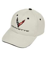 C8 Corvette Structured Contrast Light Gray Cotton Hat - £23.58 GBP