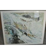 Anne DeCoster "Rapids" 1988 28" x 32" Oil Painting 30.5" x 36" Frame MN Artist