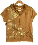 Southpole Hoodie Sweatshirt Size XL Short Sleeve Tan Gold Y2K Emo Skater... - $136.75 CAD