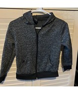 Quad seven boys hooded fleece jacket full zip size 6/7 - $205.24 MXN