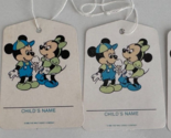 Vintage 1986 Lot 4 Mickey Minnie Lost Child Children Paper Tags - £16.06 GBP