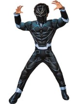 Boys Black Panther Marvel Captain America Muscle 3-D Halloween Costume-size 7/8 - $27.72