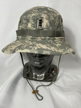 Army Combat Uniform ACU Camouflage Hot Weather Boonie Sun Hat Cap Sz 7-1/4 - $14.01