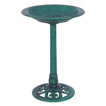 Outdoor Garden Green Pedestal Bird Bath Feeder - Color: Green - $1,819.10 MXN