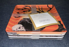 HALLOWEEN APPETIZER/SNACK PLATES 6PC CUPCAKES &amp; CASHMERE 100% MELAMINE N... - $25.99