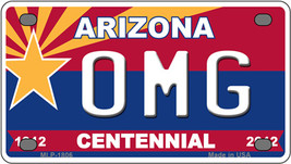 Arizona Centennial OMG Novelty Mini Metal License Plate Tag - £11.75 GBP