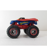 1/64 Hot Wheels Monster Jam &quot;SUPERMAN&quot; variation w/Red Line Chrome Rims - £3.77 GBP