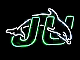 NCAA Jacksonville Dolphins JU Beer Bar Neon Light Sign 17&quot; x 10&quot; - £398.87 GBP
