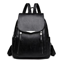 SMOOZA Womens Backpack 2023 Female PU Leather Back Pack Large Capacity School Ba - £108.54 GBP