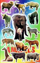 Elephant Zebra Animal Kindergarten Sticker Decal Size 27x18cm/10x7inch D060 - £2.78 GBP