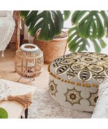 Moroccan Pouf Ottoman Cover -24X8 Inches - Bohemian Dcor Pouffe - Yoga F... - $118.99