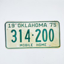1975 United States Oklahoma Base Mobile Home License Plate 314-200 - $12.28 CAD