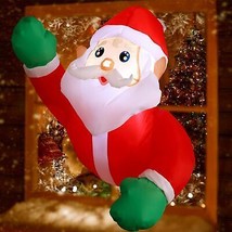3 ft Christmas Inflatable Santa Claus with Build in LED Light Christmas Inflatab - £49.62 GBP