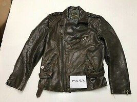 Vintage Motorcycle Leather Jacket in Brown Label 94 Armpit/armpit 21&quot; (m... - £42.99 GBP