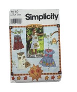 Simplicity 7572 Girls Jumper &amp; Apron Sewing Pattern Size AA 3-6 - $5.24 CAD