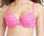 Auden Women&#39;s Racerback Lace Push-Up Bra Pink Size 34DD - $16.39