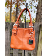 Tignanello Orange Leather Handbag Satchel - $26.59